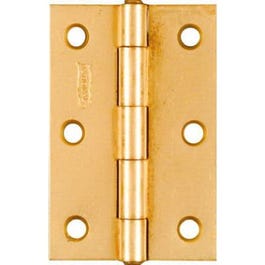 National Hardware, 2-Pk., 3 x 2-In. Dull Brass Narrow Hinges