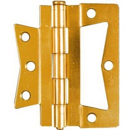 National Hardware, 2-Pk., 3.5-In. Brass Non-Mortise Hinges